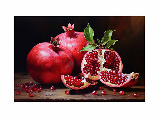 Pomegranate  Painting Canvas Art Print
