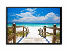 Beach Path Painting Canvas Art Print