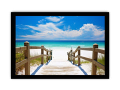 Beach Path Painting Canvas Art Print