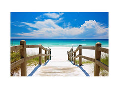 Beach Path Painting Canvas Art Print