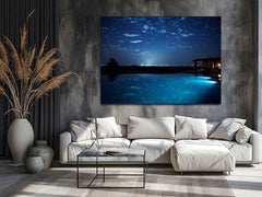 Dream House Galxy stars Artwork Canvas Art Print