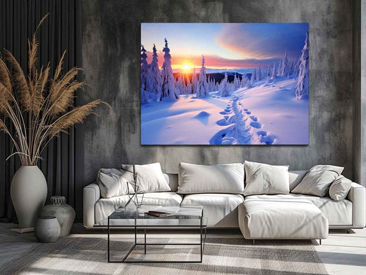 Sunrise in Switzerland Canvas Art Print