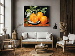 Orange Painting  Art Canvas Art Print