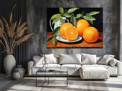 Orange Painting  Art Canvas Art Print