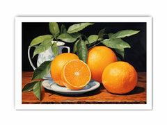 Orange Painting  Art Canvas Art Print