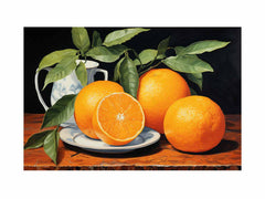 Orange Painting  Art Canvas Art Print