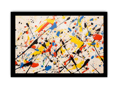 Jackson Pollock Inspired Drop painting  Canvas Art Print