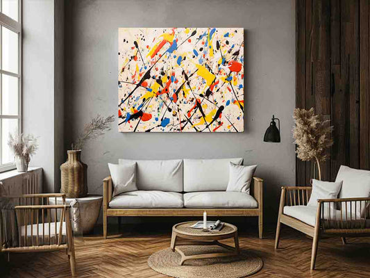 Jackson Pollock Inspired Drop painting  Canvas Art Print