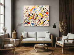 Jackson Pollock Inspired Drop painting  Canvas Art Print