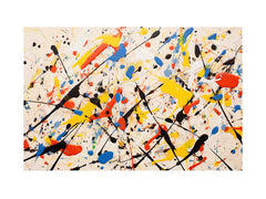 Jackson Pollock Inspired Drop painting  Canvas Art Print