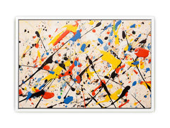 Jackson Pollock Inspired Drop painting  Canvas Art Print