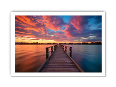 Jetty Sunset Art Canvas Art Print