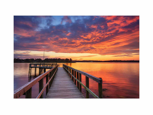 Jetty Sunset Artwork Canvas Art Print