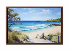Jetty Beach Art Canvas Art Print