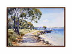 Isolated Beach Walk Art Canvas Art Print