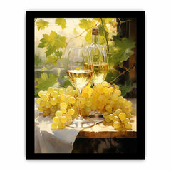 White Wine  Canvas Painting Print
