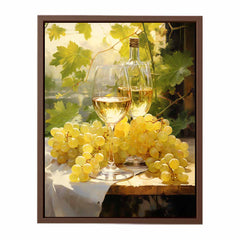 White Wine  Canvas Painting Print