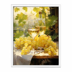 White Wine  Canvas Painting Print
