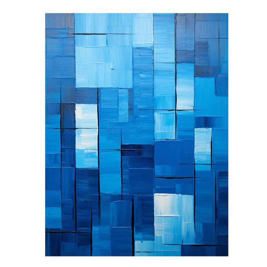 High End Modern Blue Art  Canvas painting  Print