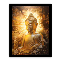 Buddha Gold Painitng Art Canvas Art Print