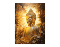 Buddha Gold Painitng Art Canvas Art Print