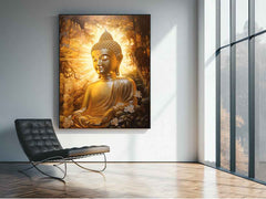 Buddha Gold Painitng Art Canvas Art Print