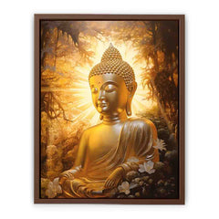 Buddha Gold Painitng Art Canvas Art Print