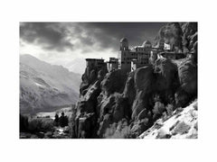 Meteoron Monast Grey Art Photography  Canvas Art Print