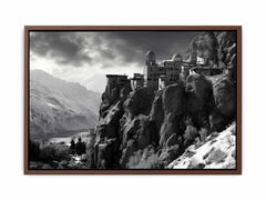 Meteoron Monast Grey Art Photography  Canvas Art Print