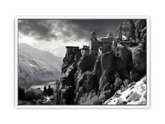 Meteoron Monast Grey Art Photography  Canvas Art Print