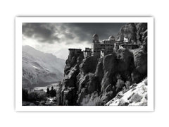 Meteoron Monast Grey Art Photography  Canvas Art Print