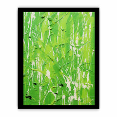 Blue Dripping Color Painting Canvas Art Print