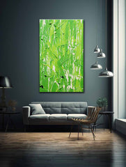 Blue Dripping Color Painting Canvas Art Print