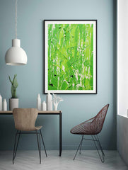Blue Dripping Color Painting Canvas Art Print