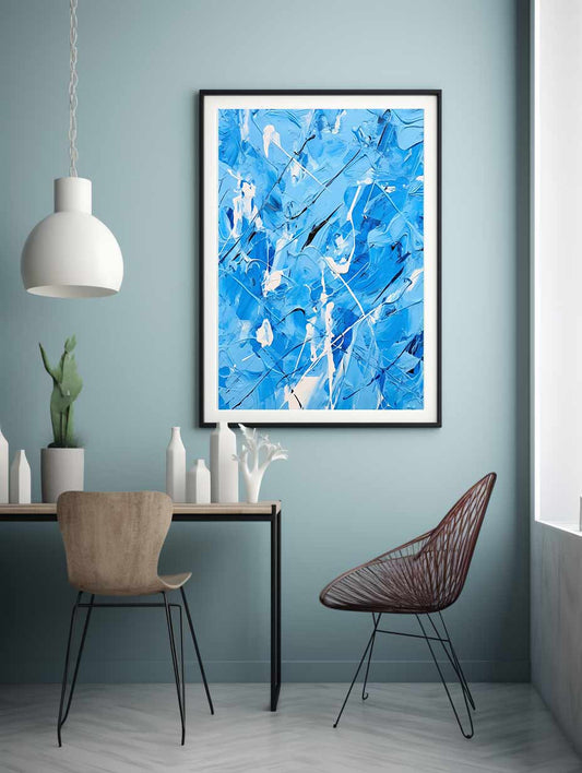 Green Art Dripping Color Painting Canvas Art Print
