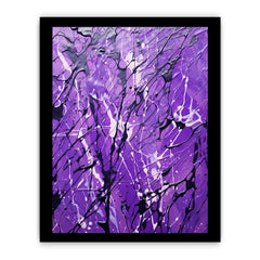 Purple Art Dripping Color Painting Canvas Art Print