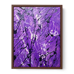 Purple Art Dripping Color Painting Canvas Art Print
