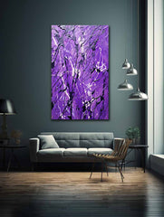 Purple Art Dripping Color Painting Canvas Art Print