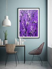 Purple Art Dripping Color Painting Canvas Art Print
