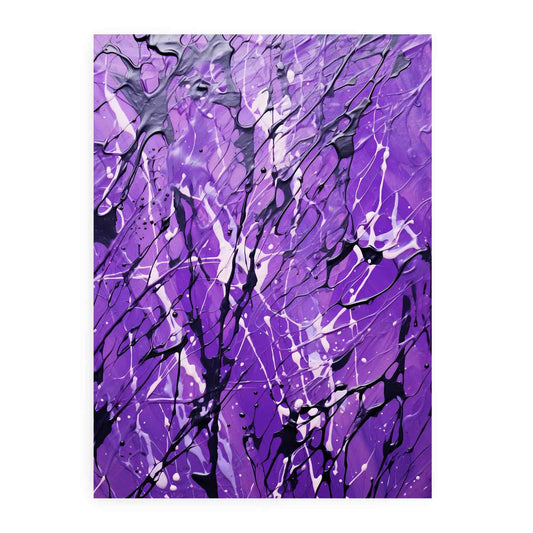Purple Art Dripping Color Painting Canvas Art Print