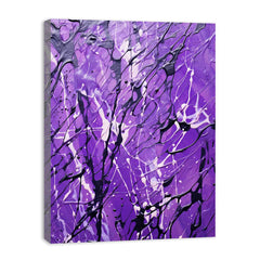 Purple Art Dripping Color Painting Canvas Art Print