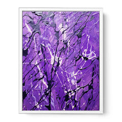 Purple Art Dripping Color Painting Canvas Art Print
