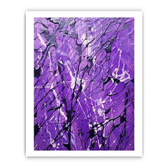 Purple Art Dripping Color Painting Canvas Art Print