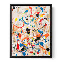 White Art Dripping Color Painting Canvas Art Print
