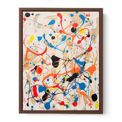 White Art Dripping Color Painting Canvas Art Print