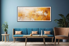 Abstract Brown Painting Canvas Art Print