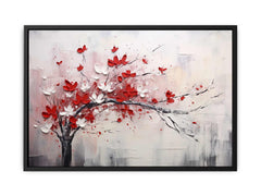 Red White Art Painting Canvas Art Print
