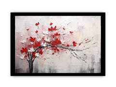 Red White Art Painting Canvas Art Print