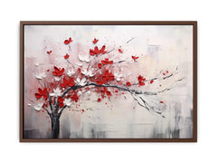 Red White Art Painting Canvas Art Print