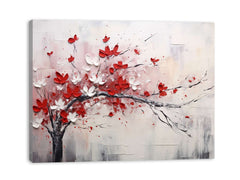 Red White Art Painting Canvas Art Print